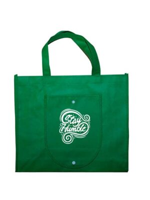 foldable non woven bag - green