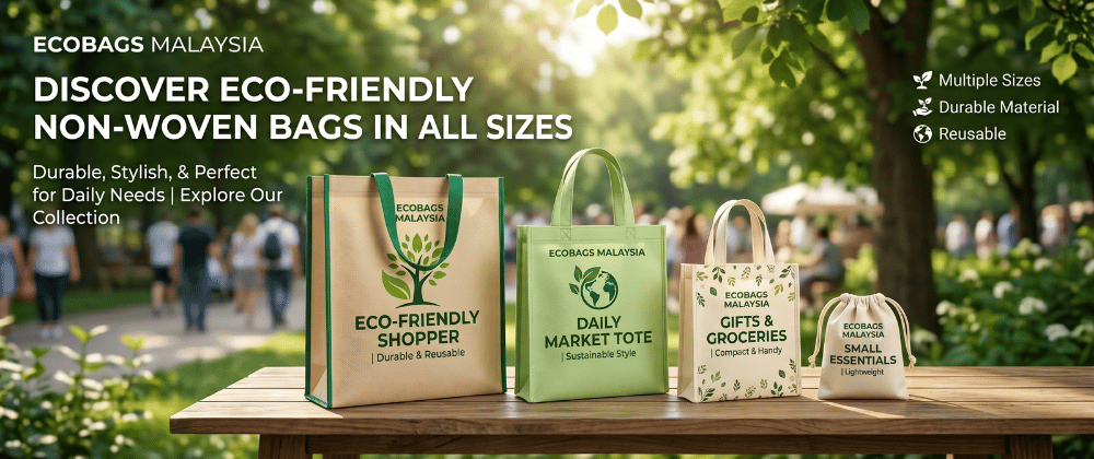 Custom non woven bag Malaysia factory direct — silkscreen printing, MOQ 100pcs